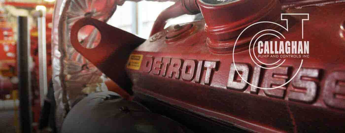 Detroit diesel engine driven fire water pump