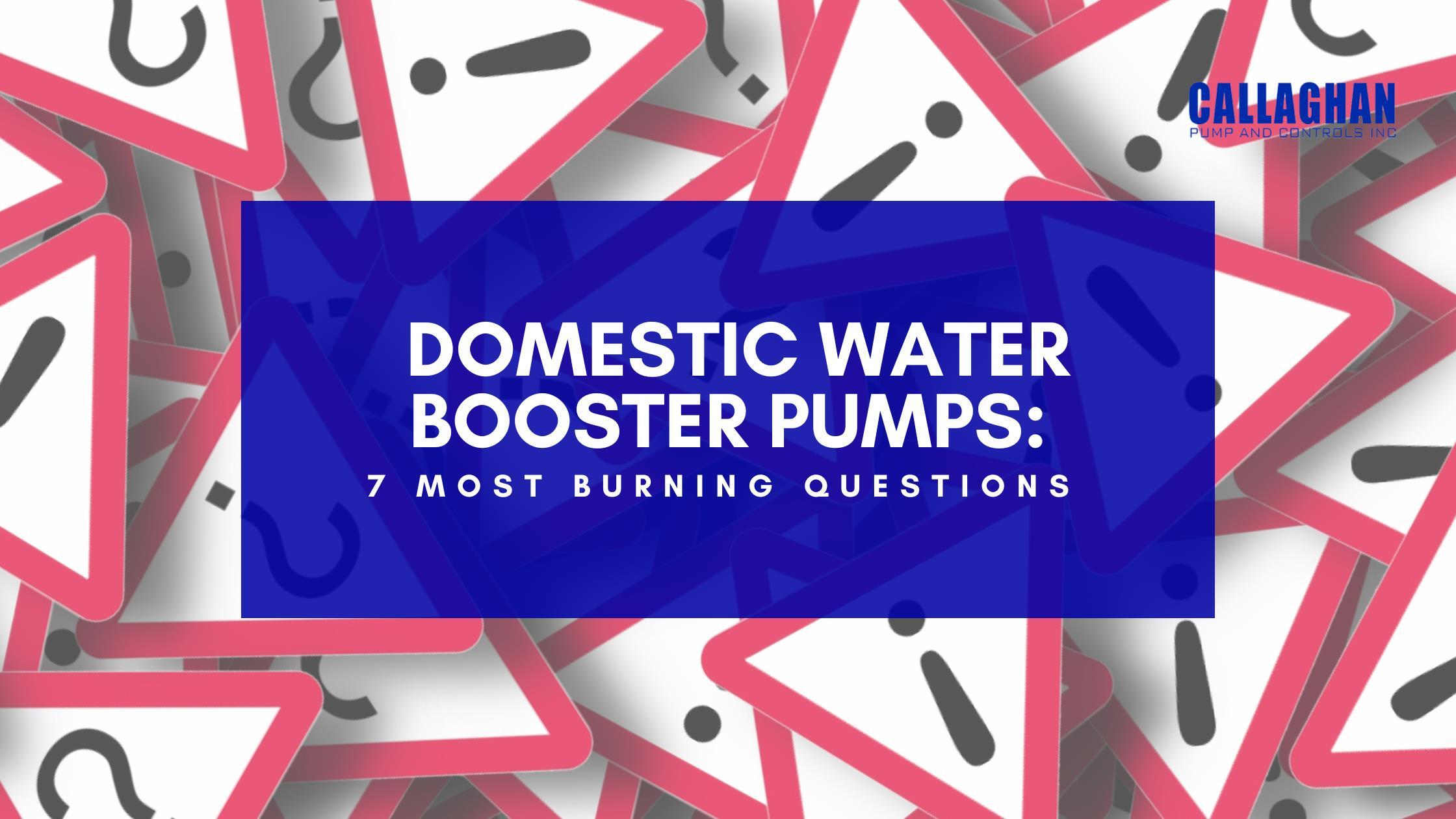 domstic water booster pumps